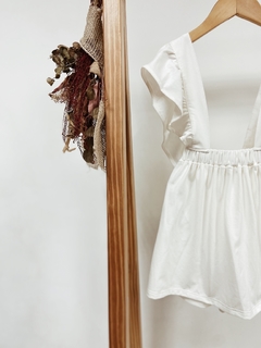 Pronta Entrega - Salopete alça babado liso off - loja online