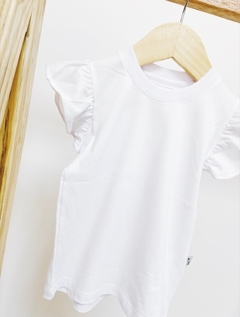 Pronta entrega - Blusa manga babado Branca na internet