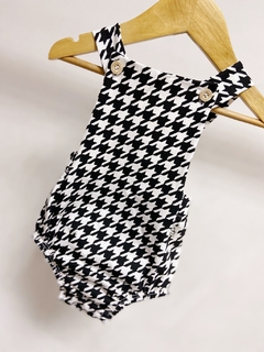 Pronta entrega - Romper baby com botões xadrez