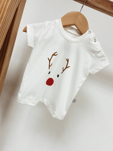 Pronta Entrega - Camiseta baby manga curta off Estampa rena