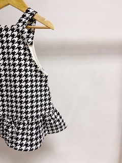 Imagem do Pronta entrega - Salopete com babado kids xadrez