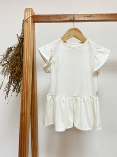 pronta entrega - Bata babado liso basics off