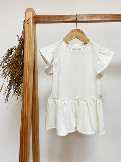 pronta entrega - Bata babado liso basics off