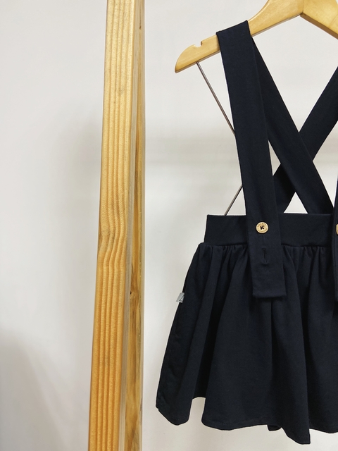 Pronta entrega - Salopete alça kids preta