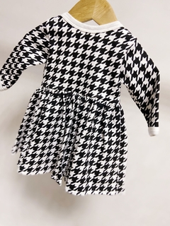 Pronta entrega - Body Vestido manga longa xadrez