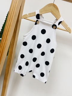 Pronta entrega - Jardineira kids botões em madeira natural bolas - comprar online