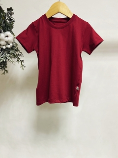 Pronta entrega - Camiseta manga curta Marsala na internet