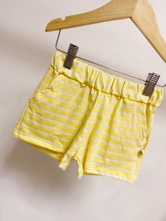 Pronta entrega - shorts bolso lateral yellow Stripes