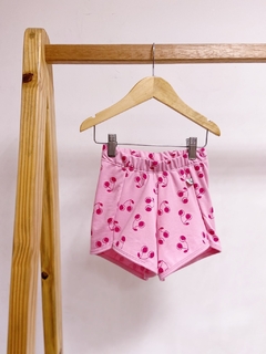 Pronta entrega - Shorts cintura alta moletinho cherry - comprar online