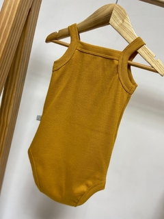 Imagem do Pronta entrega - Body regata canelado mostarda