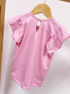 Pronta entrega - blusa babado best friends botão pérola tutti-frutti - You Boy Kids