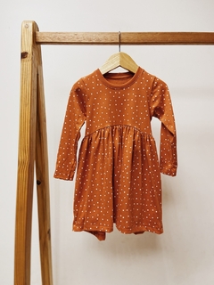 Pronta entrega - Vestido Mullet manga longa mini bolinhas na internet