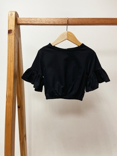 Pronta entrega - conjunto cropped + Saia midi kids babado