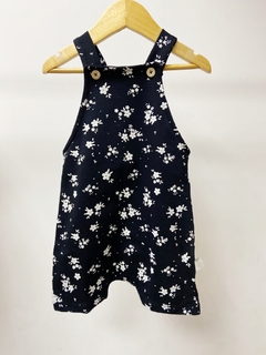 Pronta entrega - jardineira baby floral moletinho - comprar online