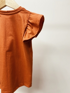 pronta entrega - Blusa kids babado telha - loja online