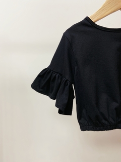 Pronta entrega - conjunto cropped + Saia midi kids babado - loja online