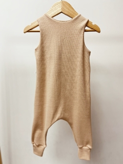 Imagem do Pronta entrega - macacão regata longo canelado doce de leite