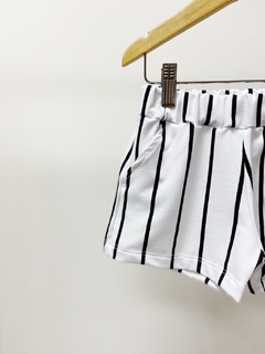 Pronta entrega - shorts bolso lateral listra retro moletinho na internet