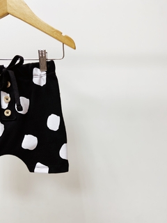 pronta entrega - Bermuda Saruel botões em madeira minimalista na internet