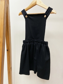 Pronta entrega - Salopete kids botões em madeira natural moletinho - comprar online