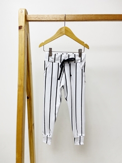 Pronta entrega - Calça Jogger kids moletinho estampada listra retrô - comprar online