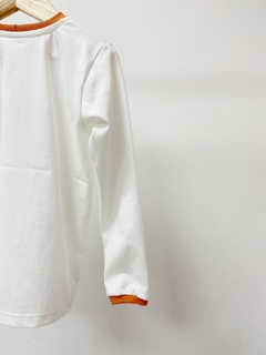 Imagem do Pronta entrega - Camiseta manga longa off take it easy detalhe punho manga