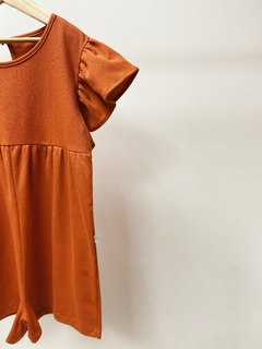 Pronta entrega - macaquinho manga babado kids block telha - You Boy Kids