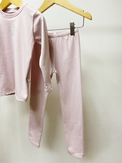 Pronta Entrega - Conjunto térmico confort flanelado rose - You Boy Kids
