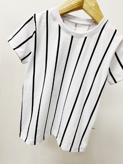 Pronta entrega - Camiseta Kids Manga curta estampada listra retro - You Boy Kids