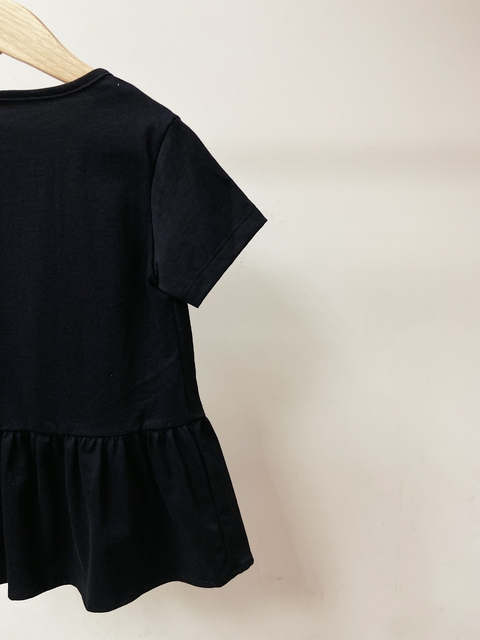 pronta entrega - Bata kids manga curta preto - comprar online