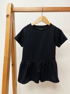 pronta entrega - Bata kids manga curta preto - loja online