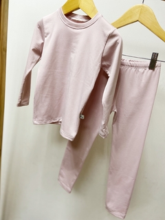 Pronta Entrega - Conjunto térmico confort flanelado rose - loja online