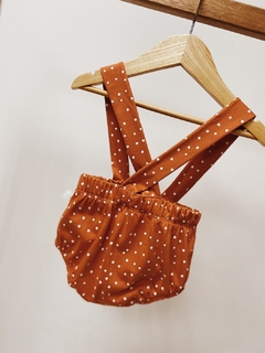 Pronta entrega - Romper alça com botões mini bolinhas na internet