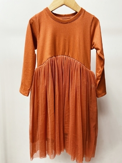 Pronta entrega - Vestido Mullet kids manga longa saia tule preto na internet