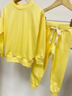 PRONTA ENTREGA - Conjunto kids moletinho yellow na internet