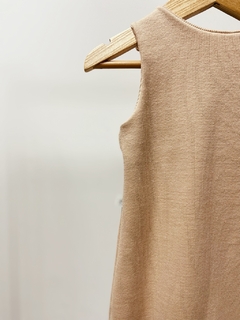 Pronta entrega - macacão regata longo canelado doce de leite