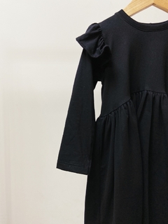 Pronta entrega - Vestido Mullet kids manga longa babado preto na internet