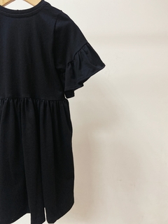 Imagem do pronta entrega - Vestido Mullet manga babado preto