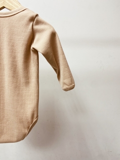 Pronta entrega - Body manga longa canelado doce de leite - loja online