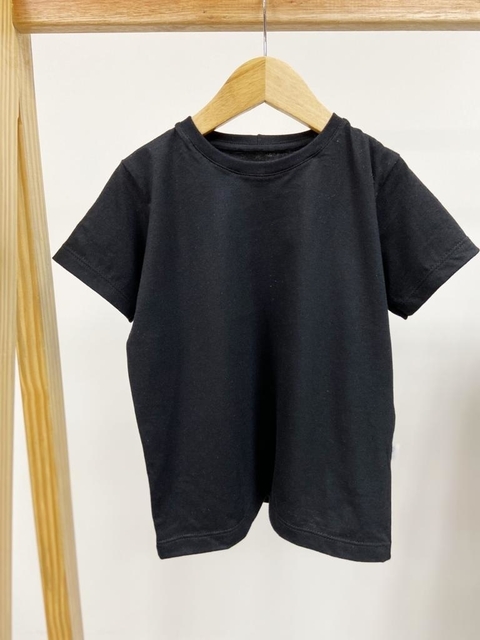 Pronta entrega - Camiseta kids manga curta liso basics Preto