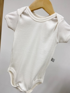 Pronta Entrega - Body manga curta canelado Off white na internet