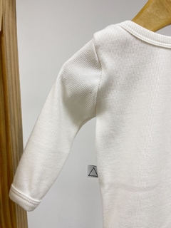 Imagem do Pronta Entrega - Body manga longa canelado Off white