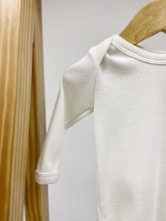 Pronta Entrega - Body manga longa canelado Off white - You Boy Kids
