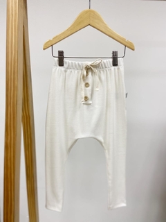Pronta entrega - Calça Saruel Kids Canelada com Botões Off white