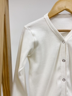 Pronta entrega - CARDIGAN CANELADO KIDS LISO BASICS OFF