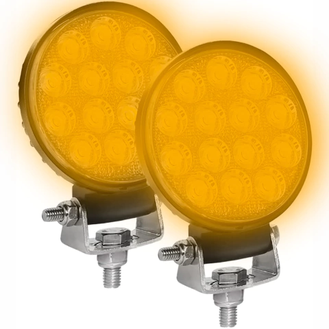 Faro Led 42w Antiniebla Luz Color Ambar Amarilla Naranja X 2