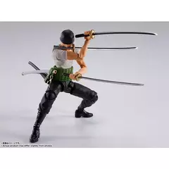 En Stock Bandai caja Original SHF One Piece Roronoa Zoro Romance Dawn Anime figu - comprar en línea