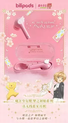 Auriculares inalámbricos con Bluetooth, audífonos auténticos de Anime, Sakura