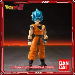 Original Bandai Dragon Ball Z SHFiguarts Super Saiyan Dios azul Son Gokou SHF So - tienda en línea