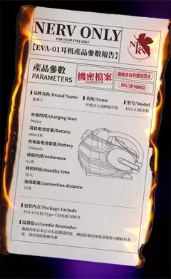 STUMPE EVANGELION EVA-01 Auriculares Bluetooth abiertos Función de cancelación - Jet Anime Tienda